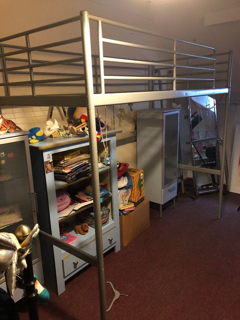 hoogslaper ikea, Gebruikt, Eenpersoons, Ophalen of Verzenden, 180 tot 200 cm