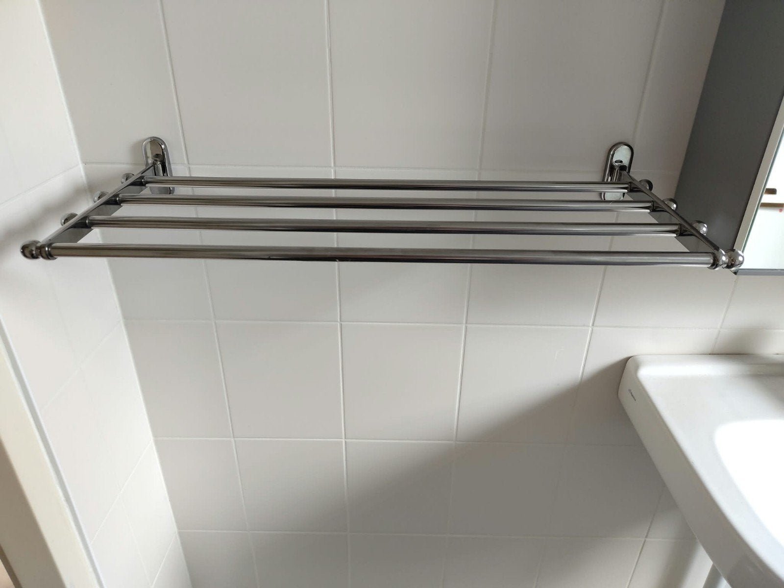 Roestvrijstalen handdoekenrek voor badkamer, Ophalen, Gebruikt, Zilver, Handdoekenrek