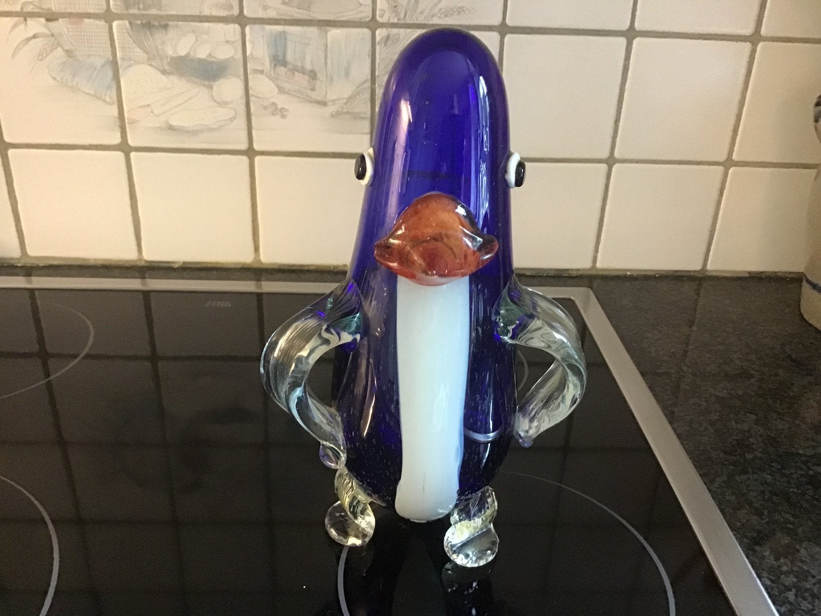 Glas geblazen Pinguïn 25 centimeter hoog., Ophalen of Verzenden