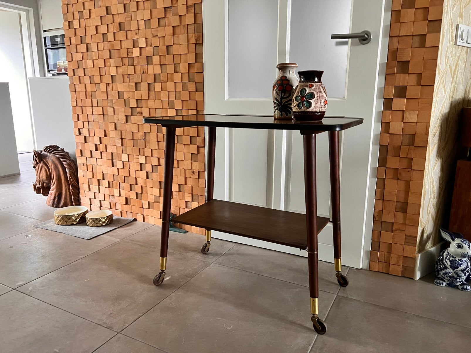 Vintage serveerwagentje/ theetrolley, Ophalen, Huis en Inrichting