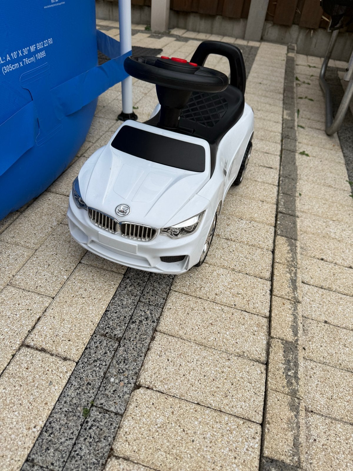 Witte BMW loopauto voor kinderen, Ophalen, Zo goed als nieuw, Loopvoertuig
