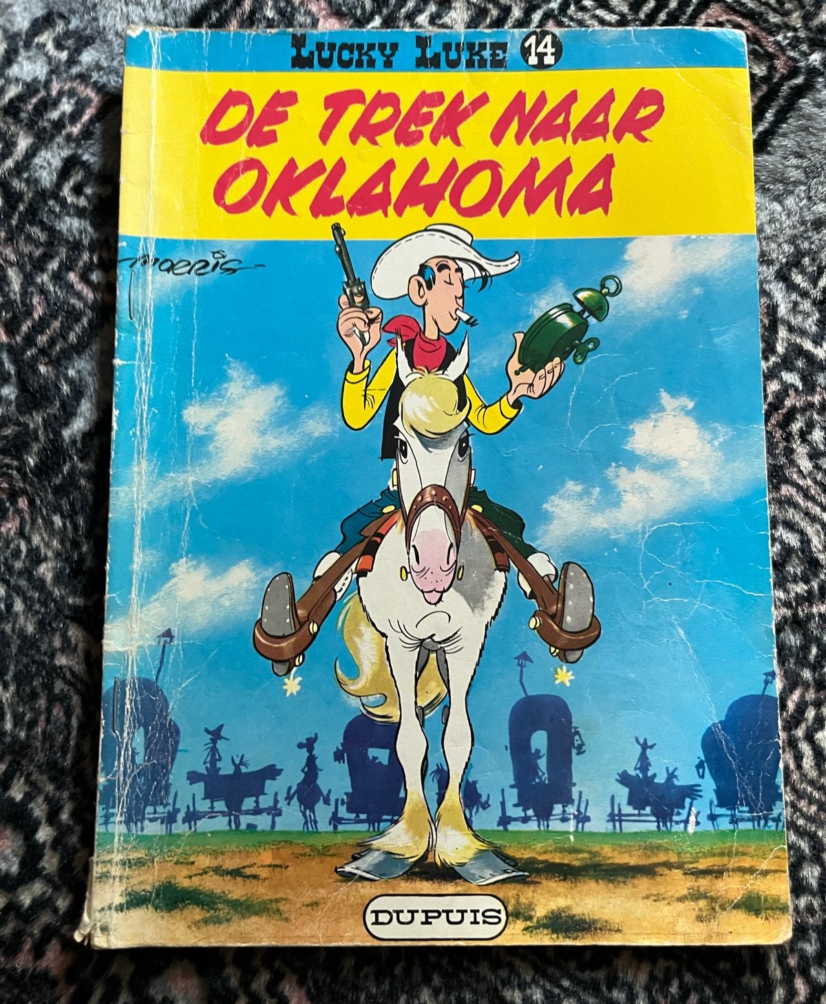 Lucky Luke 14: De Trek Naar Oklahoma - Dupuis, Eén stripboek, Ophalen, Gelezen