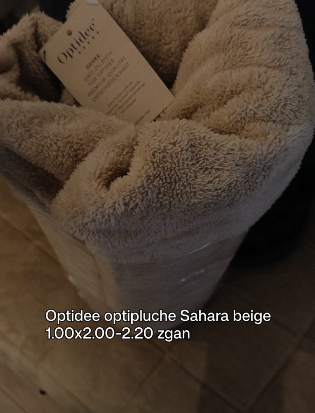 Optidee Optipluche Sahara beige hoeslaken 1.00x2.00-2.20 zga, Eenpersoons, Beige, Ophalen of Verzenden, Overige merken