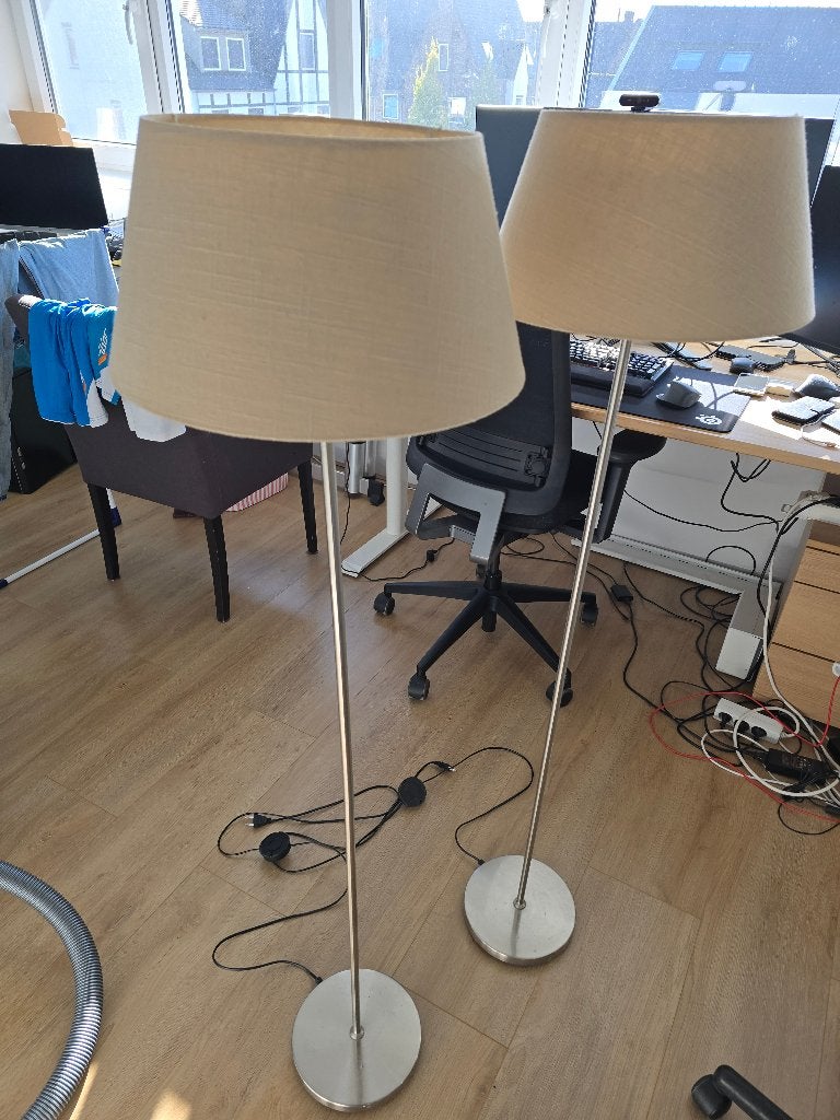 2 staande lampen, Ophalen, Gebruikt, E27 (groot), 150 tot 200 cm