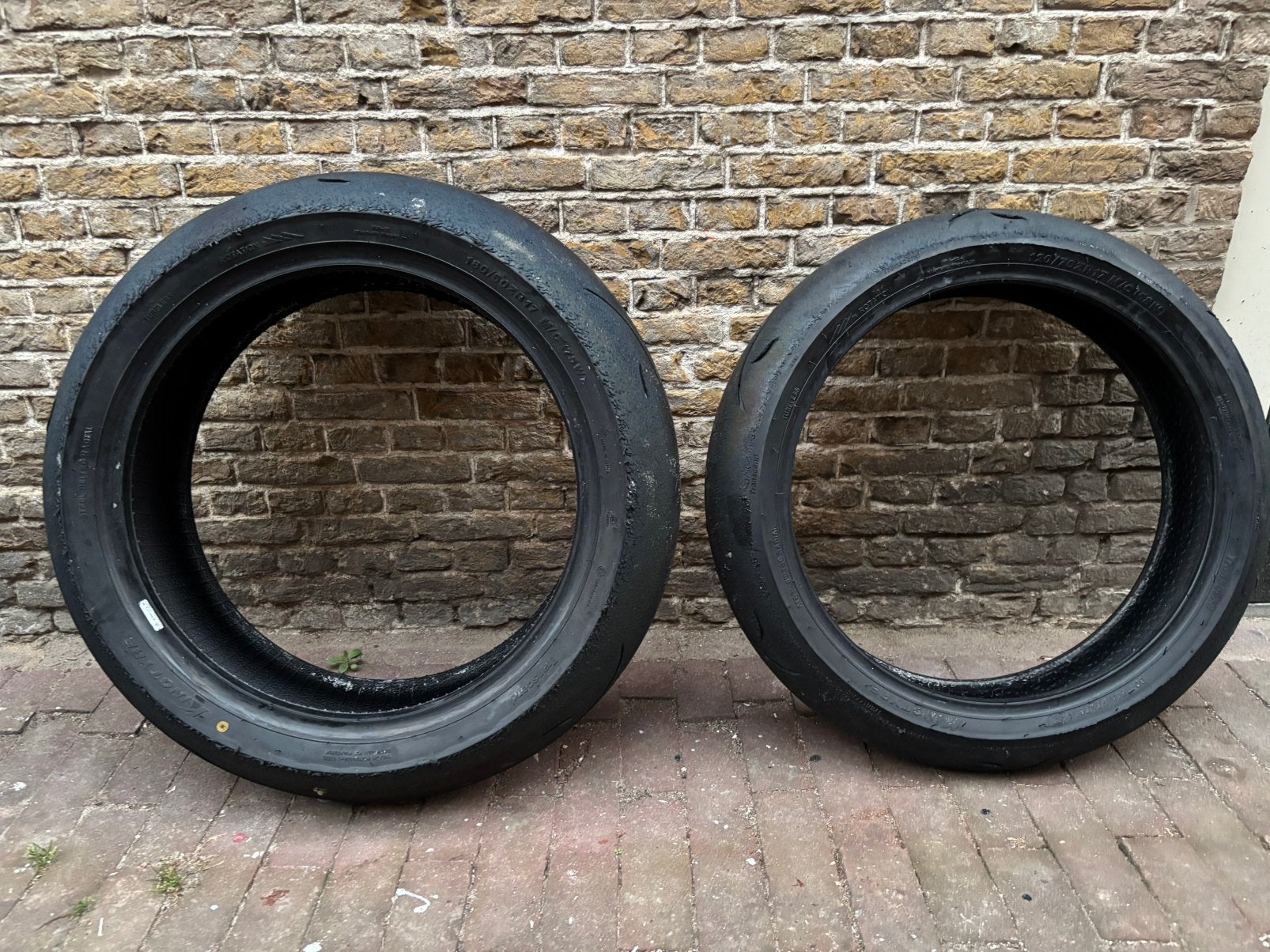 Setje kingtyre banden 120/70 + 180/60, Ophalen, Gebruikt