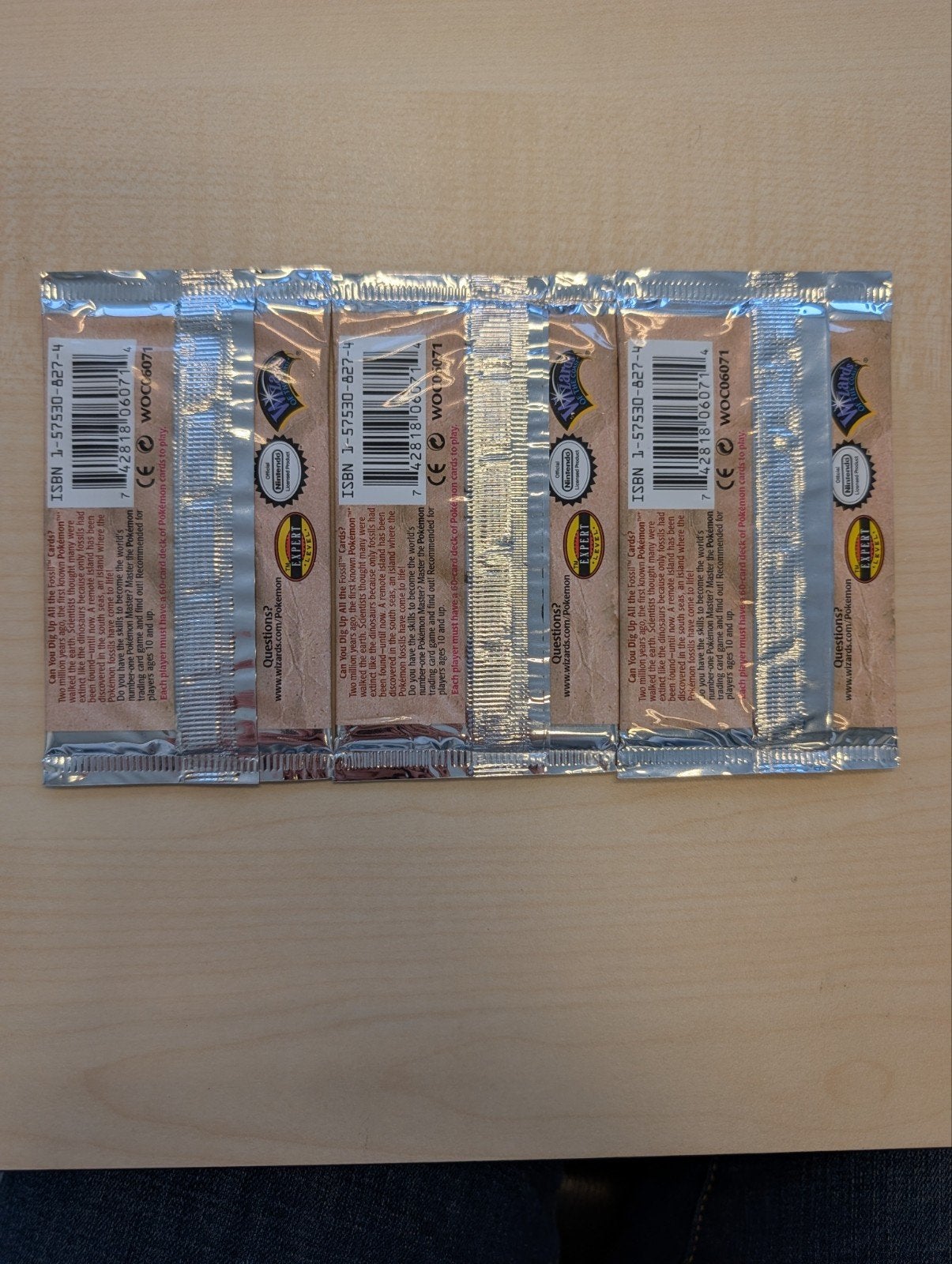 Fossil 1st Edition Booster Packs (3x) – Aerodactyl & Lapras, Ophalen of Verzenden, Zo goed als nieuw