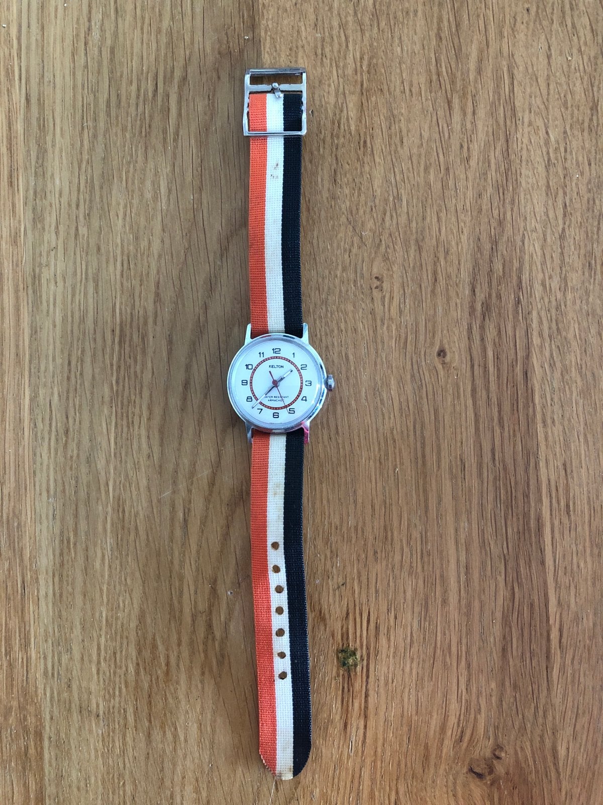 Vintage Kelton Polshorloge met Kleurrijk Bandje, Overige merken, Overige materialen, Met bandje, Polshorloge