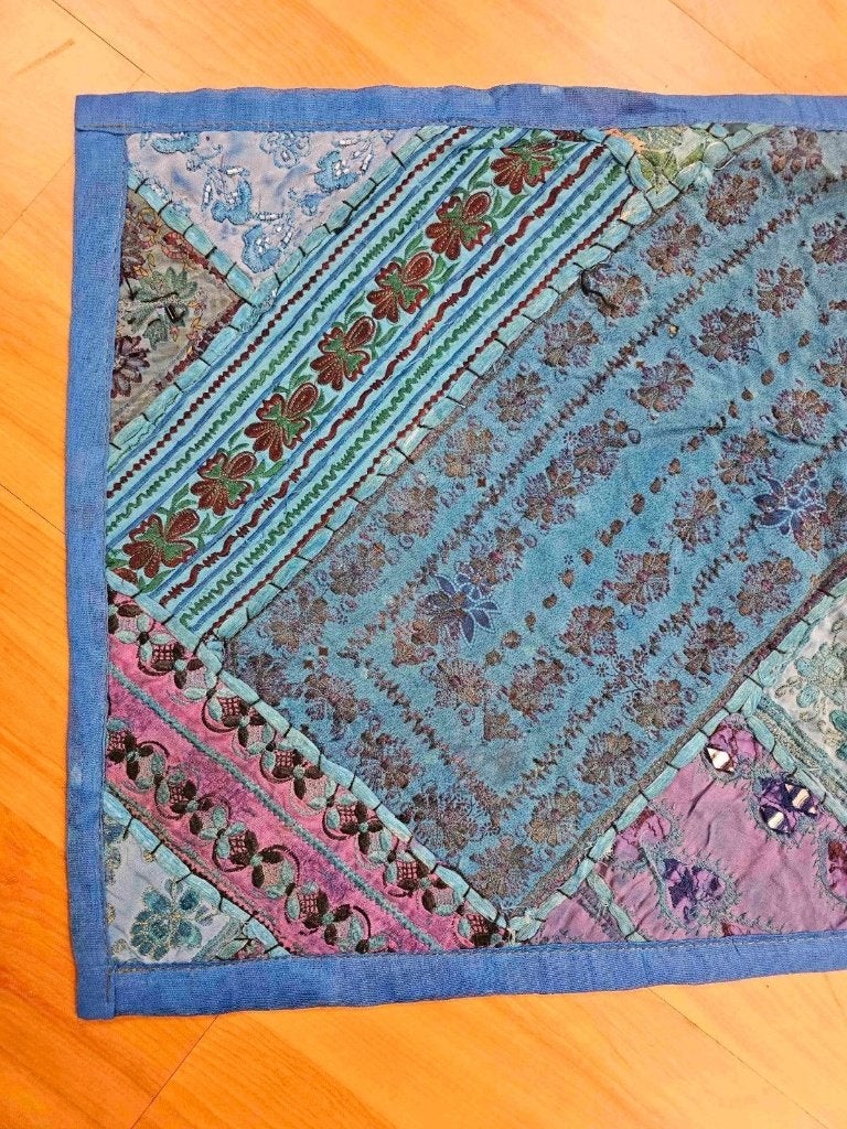 Patchwork kussen 68/42 cm, Paars, Vierkant, Djt@dejuistetoon.eu, Ophalen of Verzenden