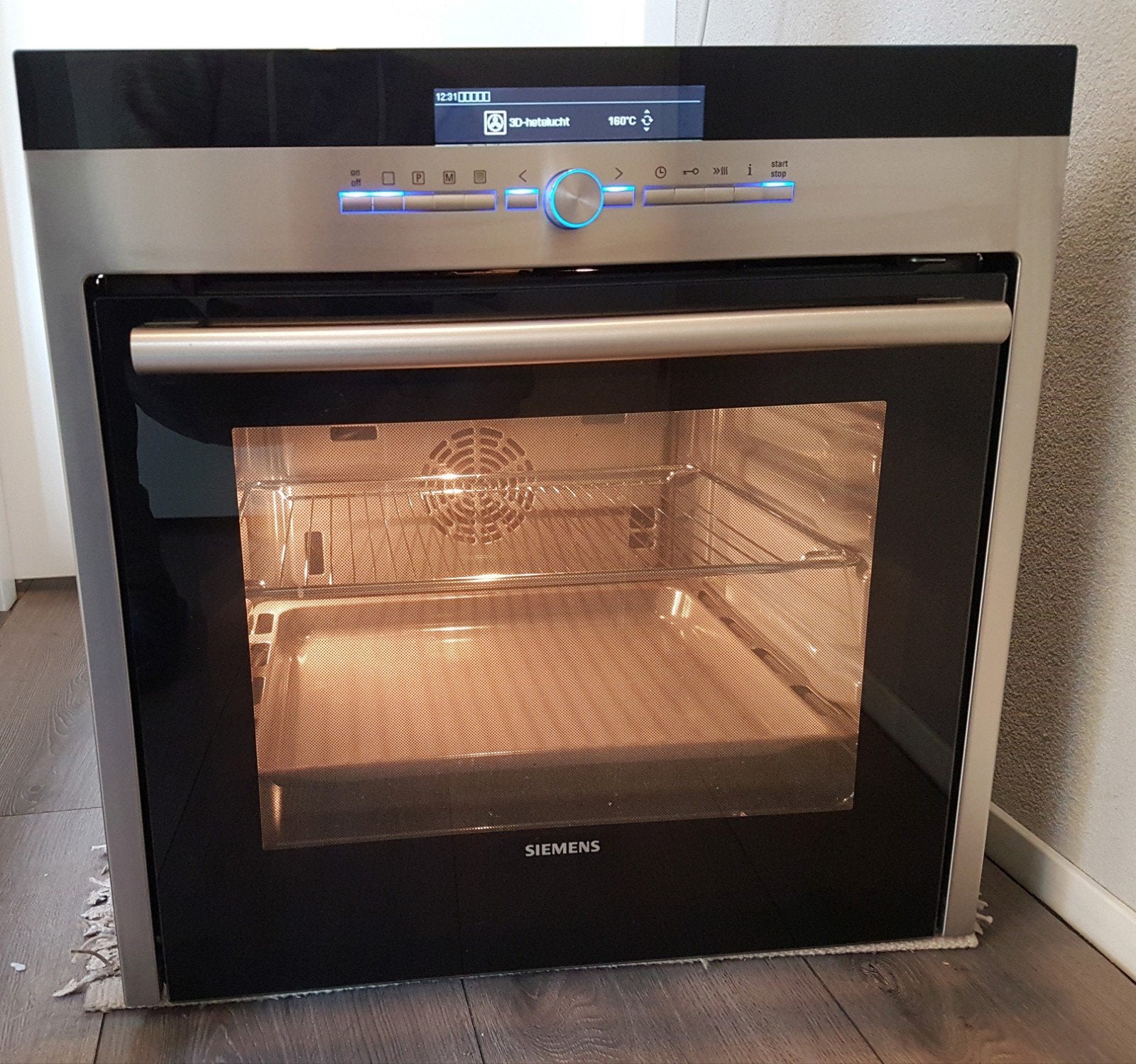 Siemens inbouwoven (pyrolytisch zelfreiniging), Ophalen, Hete lucht, Siemens, Zo goed als nieuw