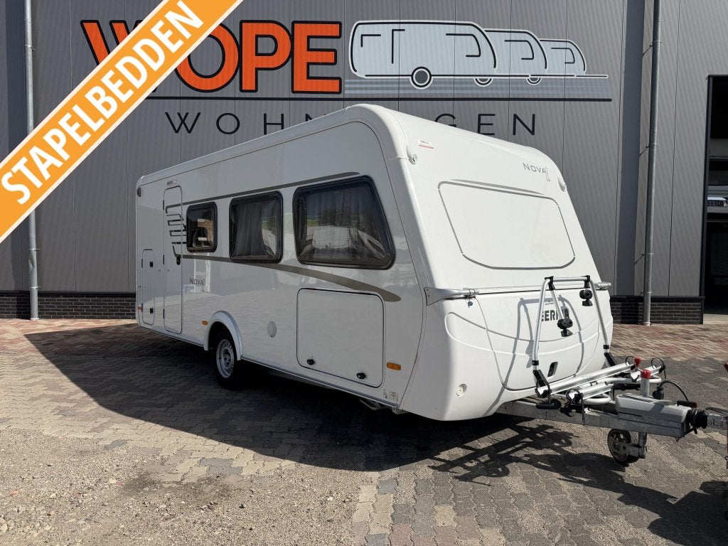 Eriba Exciting 515 SCHOTEL TV LUIFEL FIETSDR, Caravans en Kamperen, Schokbreker, Bedrijf, Treinzit, Dwarsbed