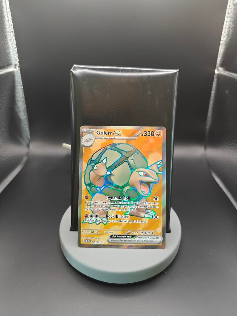 Golem EX 189/165 151 - Pokemon Kaart - Near Mint, Ophalen of Verzenden, Zo goed als nieuw, Losse kaart, Foil