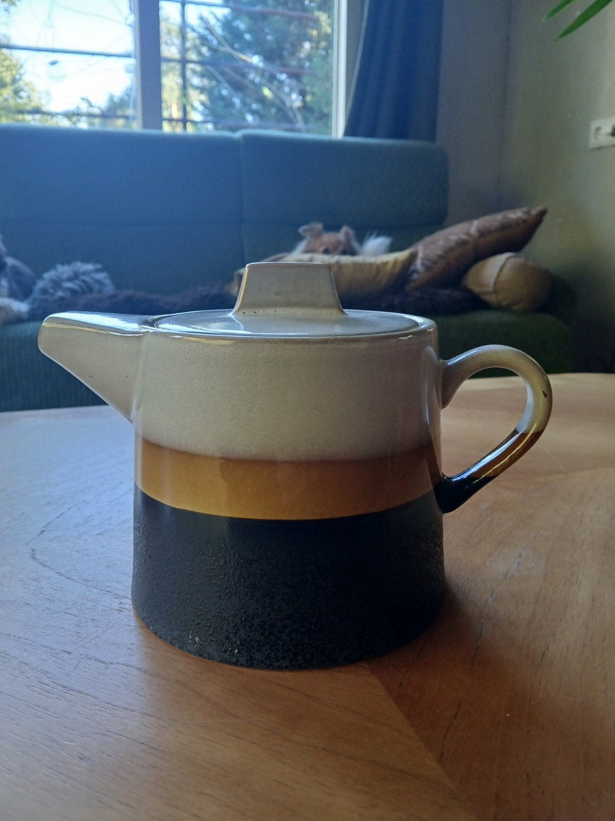 HK Living Theepot - Keramiek - Vintage Stijl, Overige merken, Keramiek, Vintage, Ophalen of Verzenden