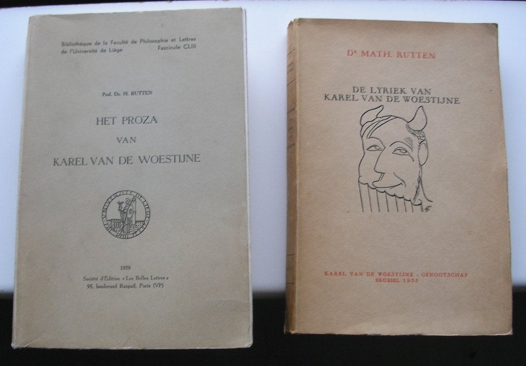 Karel van de Woestijne De Lyriek 1935 /Het proza /Dr. Rutten, Ophalen of Verzenden, Gelezen, Karel van de Woestijne, België