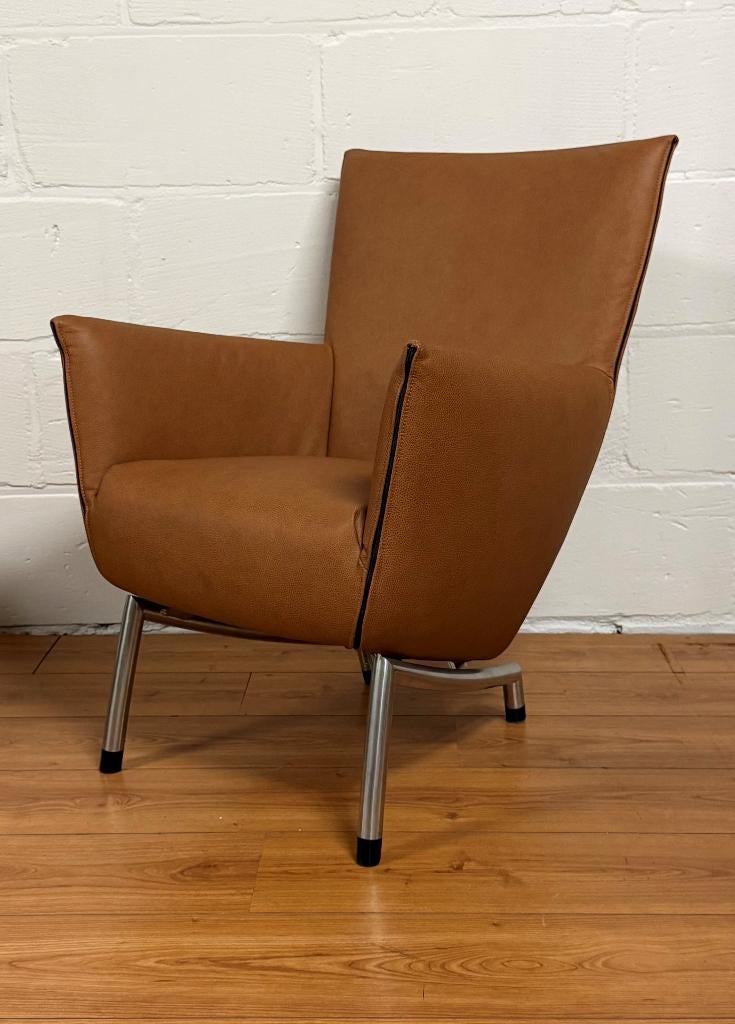 Foxxy fauteuil Gerard v/d Berg refurbished - nieuw leer, Huis en Inrichting, Fauteuils, Label Design, Nieuw, 75 tot 100 cm, Ophalen of Verzenden