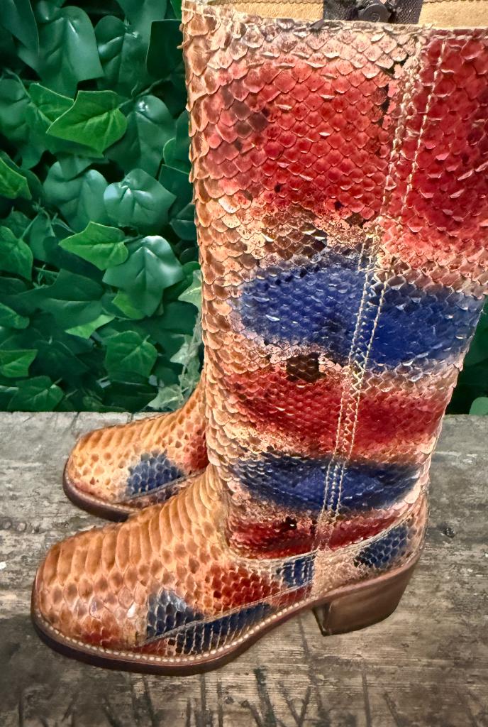 prachtige python leren blokhak laars van Sendra maat 37, Bruin, Ophalen of Verzenden, Zo goed als nieuw, Sendra