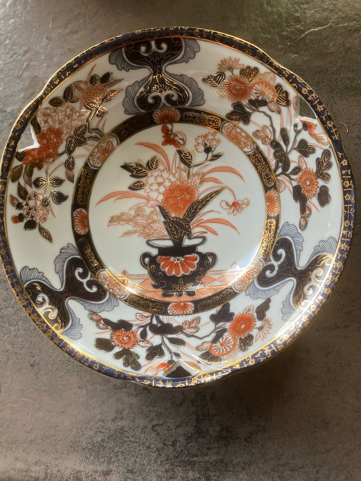 Vintage Saji Imari Japan decoratief bord, Ophalen of Verzenden