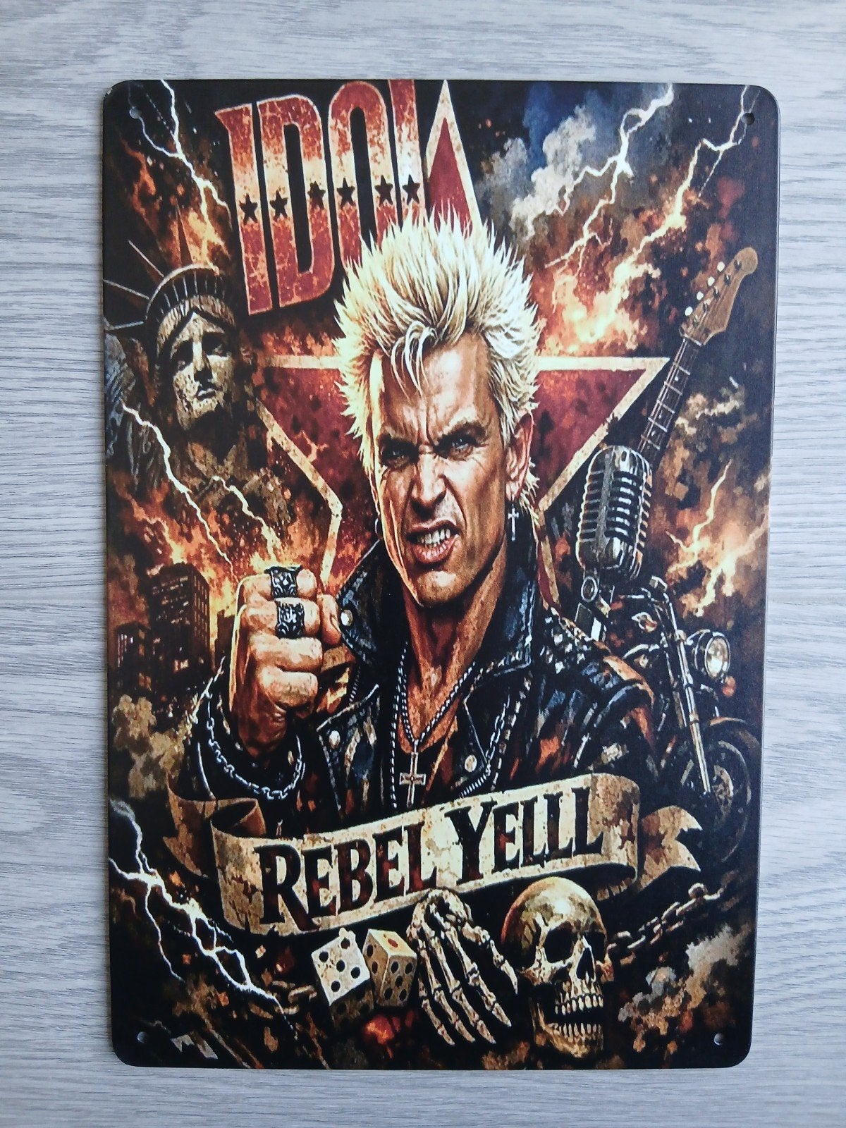 Billy Idol Rebel Yell 20x30 cm Metalen Reclamebord, Verzenden, Nieuw, Poster, Artwork of Schilderij