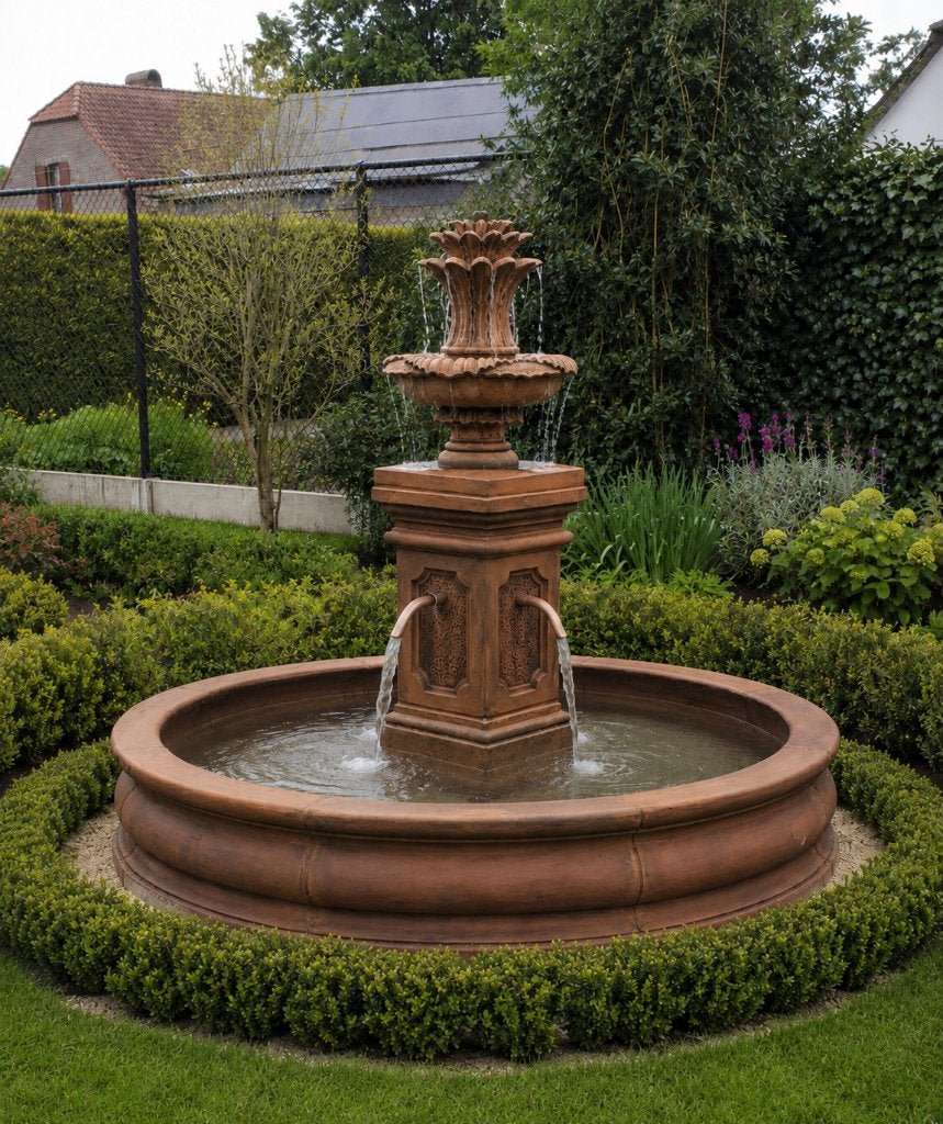 Nieuw Toscaanse dorpsfontein, Tuin en Terras, Waterpartijen en Fonteinen, Ophalen, Nieuw, Beton, Fontein