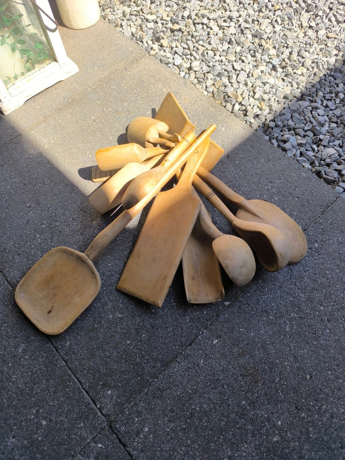 Setj vintage houten keukengerei, Antiek en Kunst, Ophalen of Verzenden