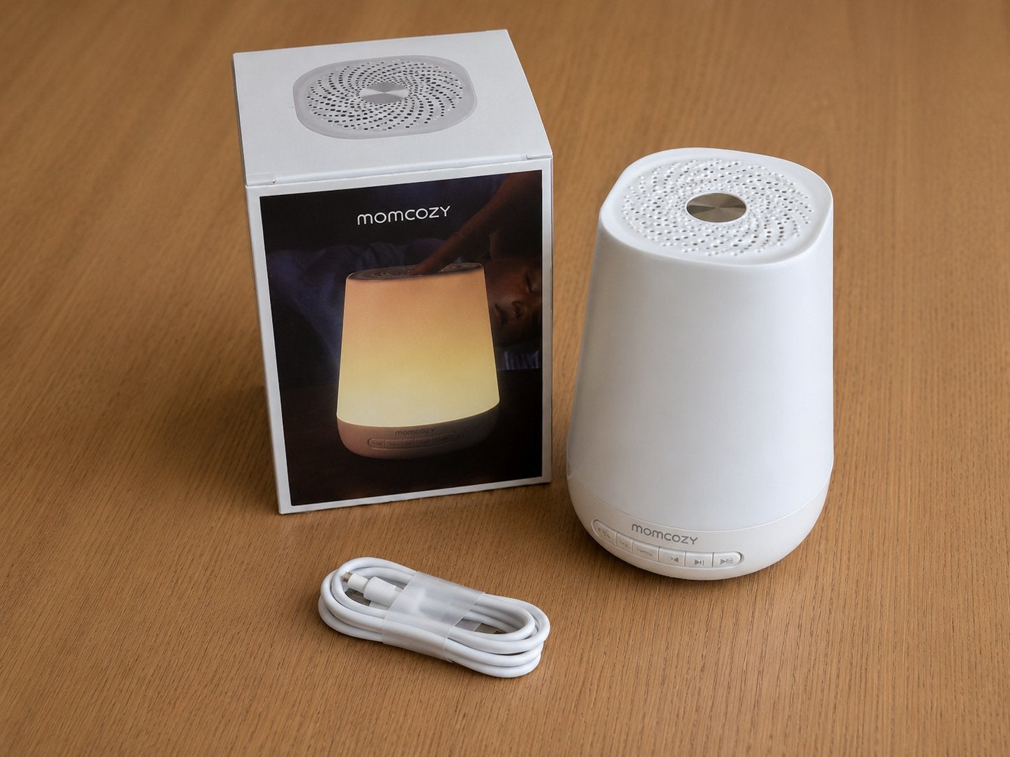 Momcozy White Noise Machine & Nachtlampje -Zo goed als nieuw, Kinderen en Baby's, Babyfoons, Ophalen of Verzenden, Zo goed als nieuw