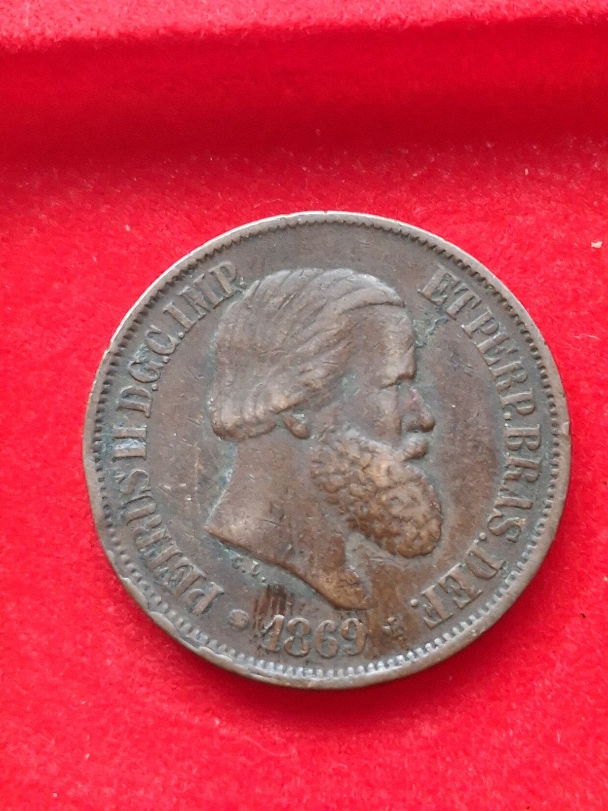 Braziliaanse 20 Réis munt uit 1869 - Pedro II, Ophalen of Verzenden, Zuid-Amerika, Losse munt