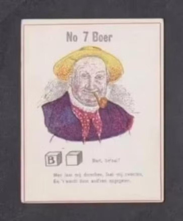 Spelkaart Boerenschroom No. 7 Boer 1920., Ophalen of Verzenden, Zo goed als nieuw