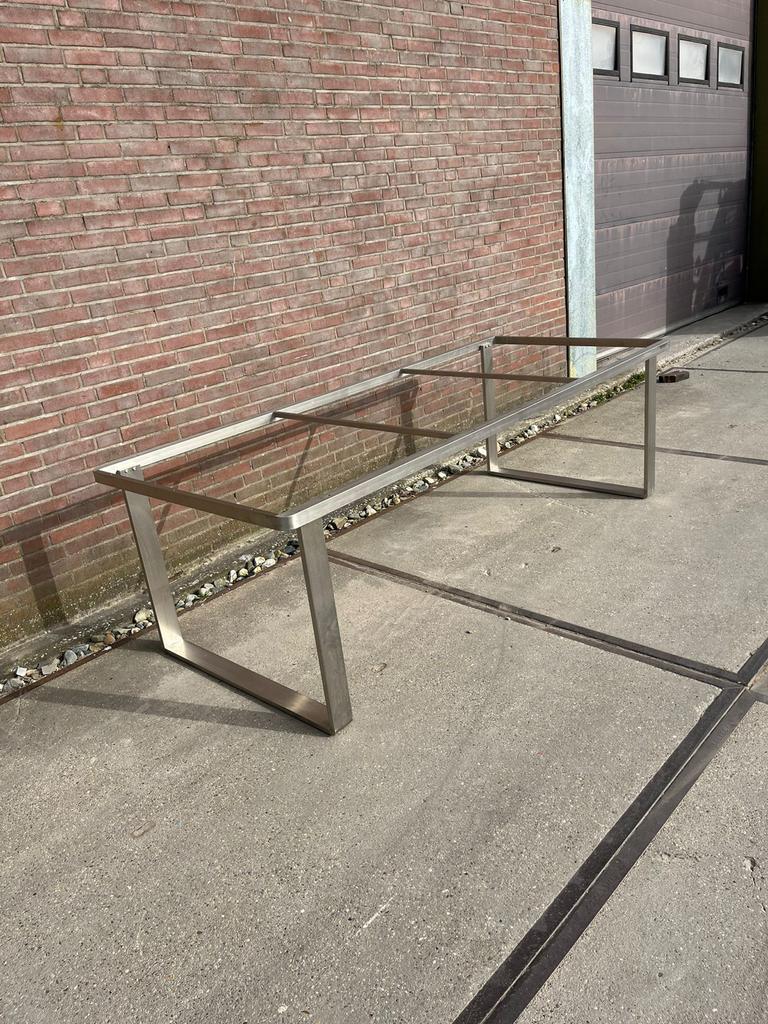RVS Tafelframe - 240x100x74.5/75 cm, Tuin en Terras, Tuintafels, Ophalen, Gebruikt, Rechthoekig, Metaal