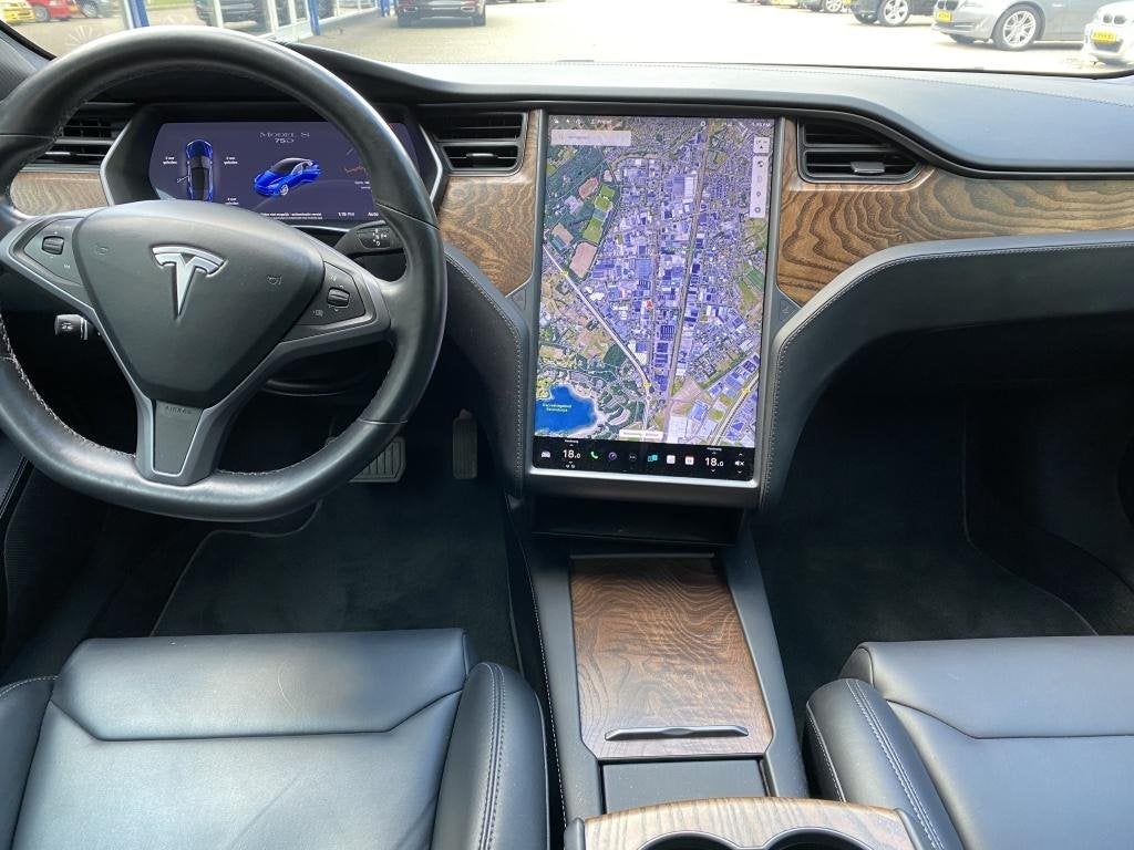 Tesla Model S 75D Premium Interieur I Luchtvering I Panorama, Auto's, Tesla, Stof, Gebruikt, Zwart, Lichtsensor