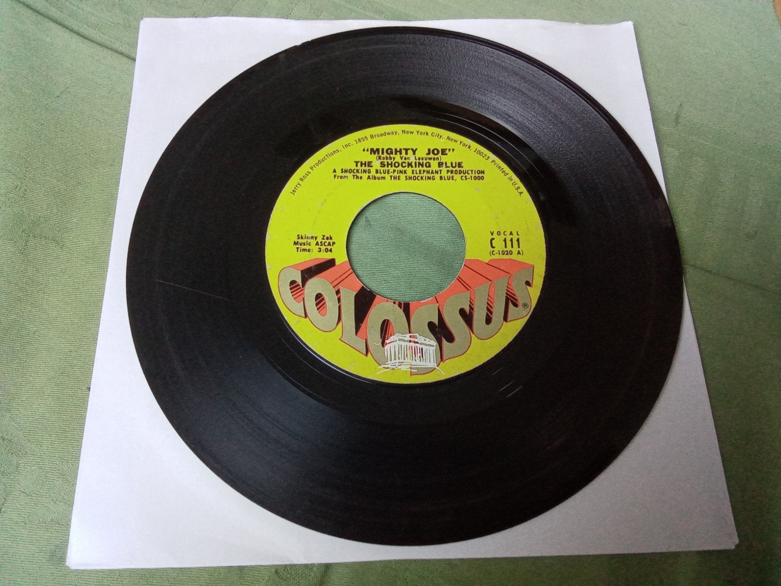 Shocking Blue.       mighty joe, Verzenden, Gebruikt, 7 inch, Pop