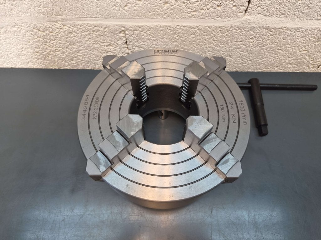 250mm Onafhankelijke 4 klauwplaat Camlock D1-6 / D6 DIN55029, Doe-het-zelf en Verbouw, Niet ingevuld, Niet ingevuld, Ophalen of Verzenden