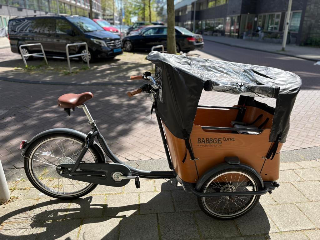 Babboe Curve bakfiets - incl raincover, Ophalen, Gebruikt, 4 kinderen of meer