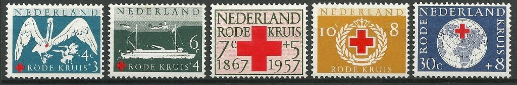 Nederland - NVPH 695-699** [1957], Verzenden, Na 1940, Postfris