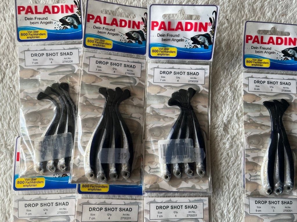 adv 138 / NIEUW mixset 12 pakjes dropshot shads PALADIN, Ophalen of Verzenden, Nieuw, Overige typen