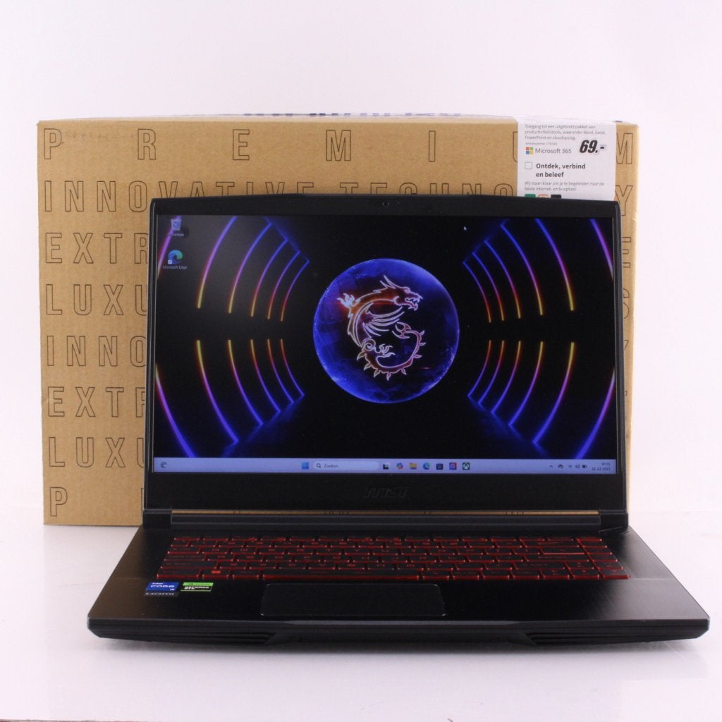 MSI Thin GF63 I5-12450H 64GB 500GB RTX 3050 | Nette staat, Computers en Software, Windows Laptops, MSI, Zo goed als nieuw, Support@msi.com