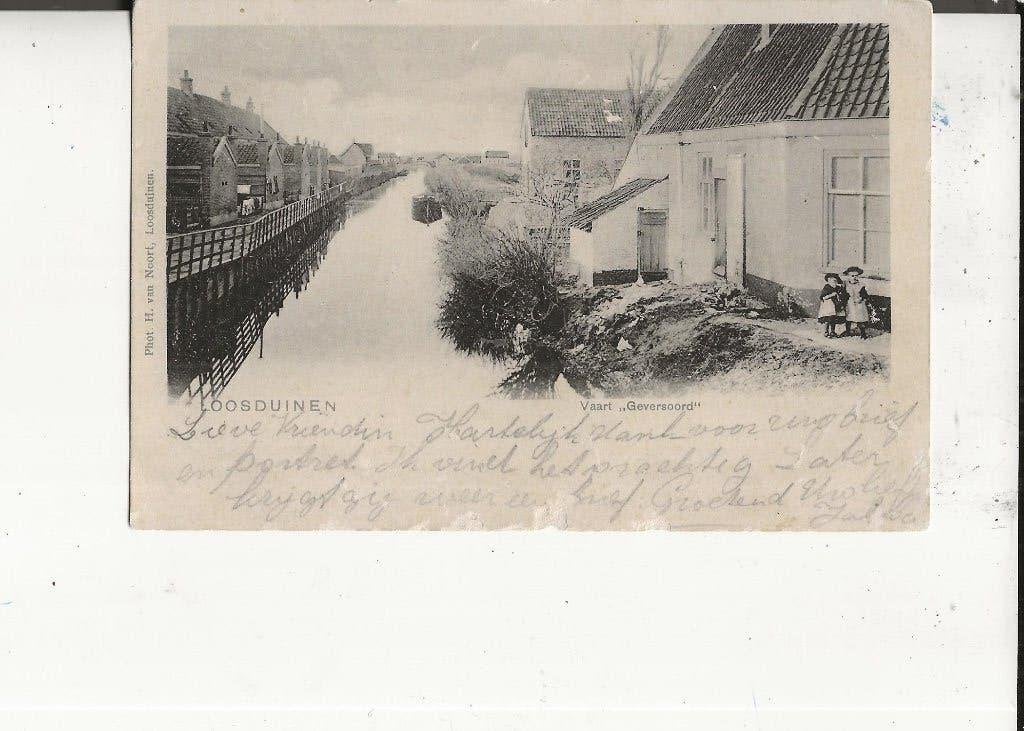 Loosduinen Vaart Geversoord 8 juni 1903, Ophalen of Verzenden, Voor 1920, Gelopen, Zuid-Holland
