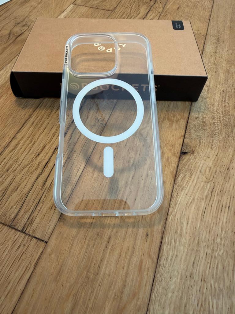 Popsockets iPhone 16 Pro Hoesje met MagSafe - Transparant, Kunststof, IPhone 16 Pro, MagSafe, Overige merken