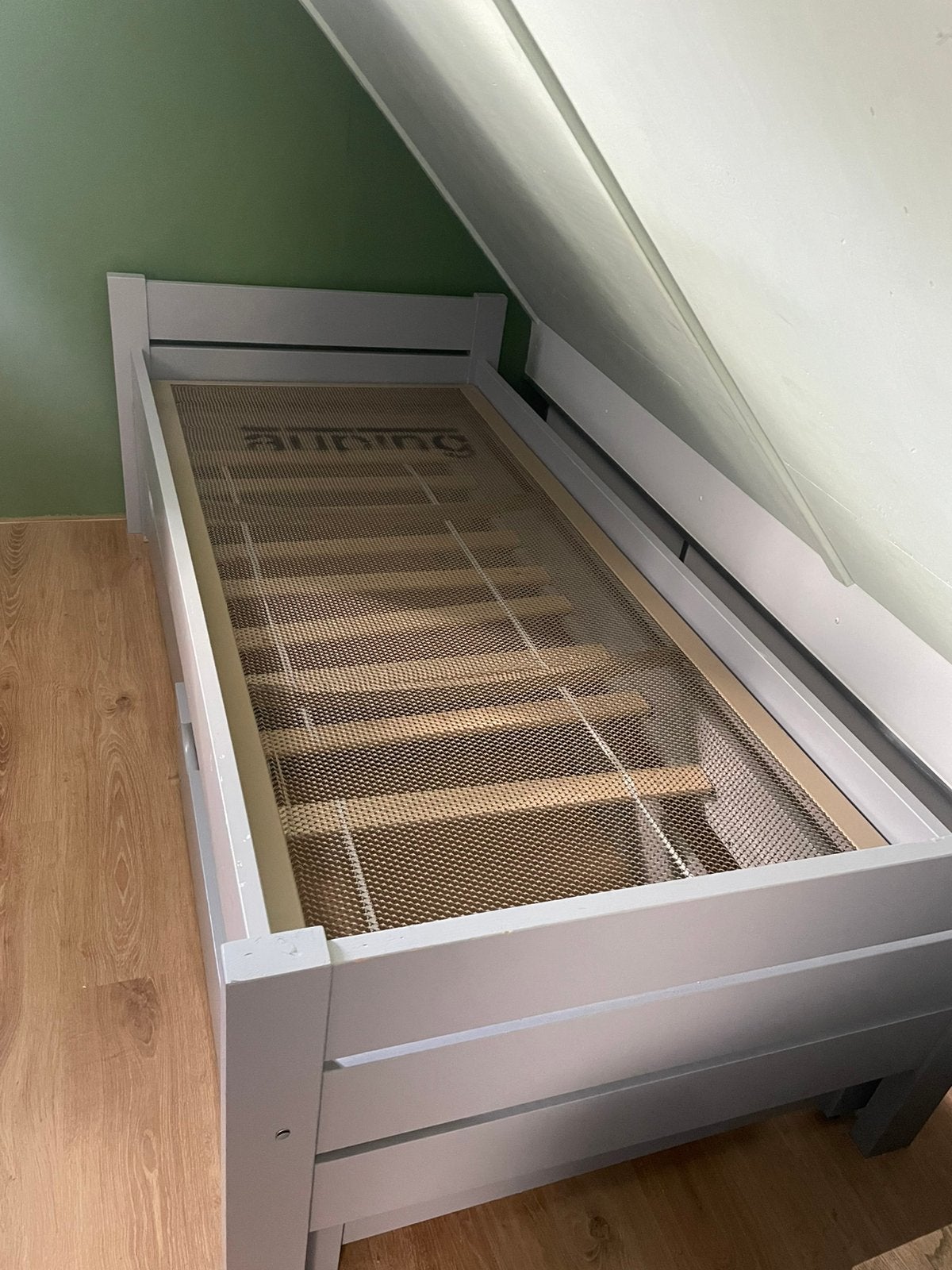 1 persoonsbed met logeerbed en lades, Huis en Inrichting, Ophalen, Gebruikt, 90 cm, Eenpersoons