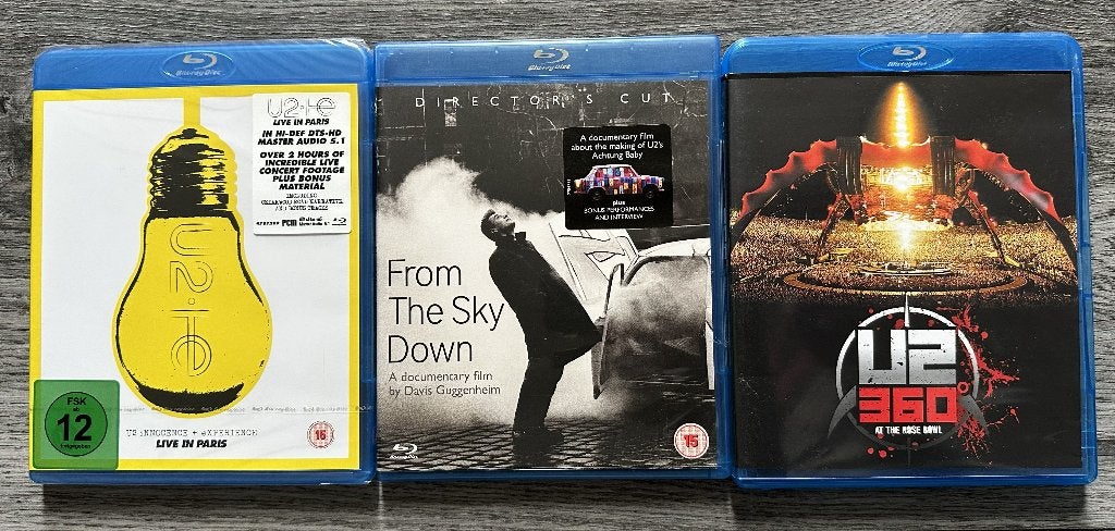 U2 - 3 Blurays voor 10 euro per stuk, Ophalen of Verzenden, Zo goed als nieuw, Blu-ray, Muziek en Concerten