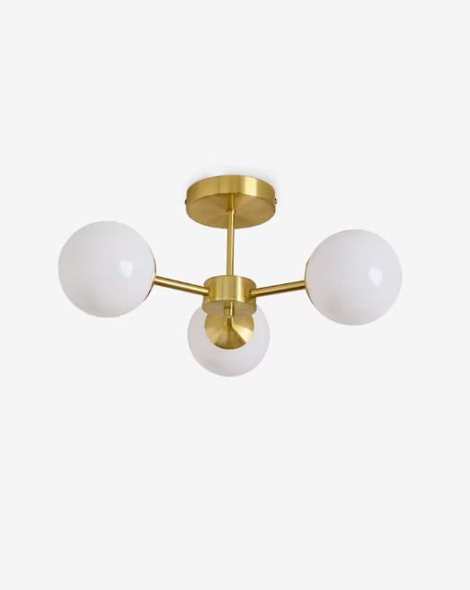 Designer plafondlamp (MADE) – nieuw in doos – messing/goud, Ophalen of Verzenden, Zo goed als nieuw, Glas