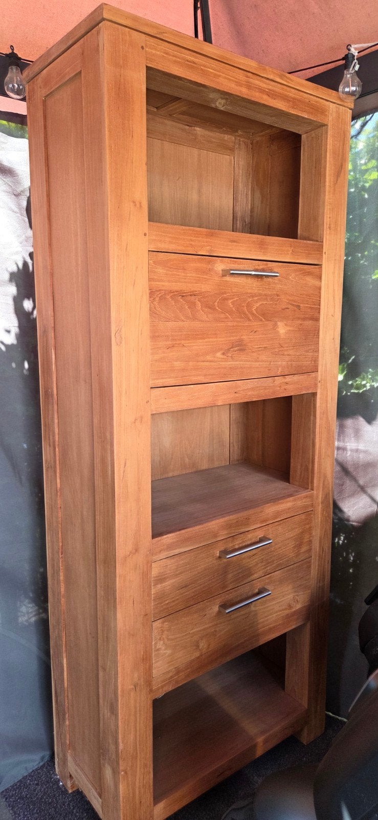 Massief Teak Houten kast, Ophalen, Gebruikt, Met deur(en), Teakhout