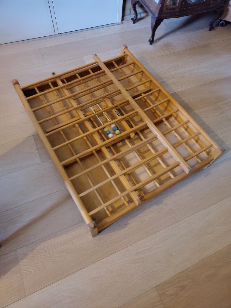 houten retro box opvouwbaar met telraam, Ophalen, Gebruikt, Rechthoekig