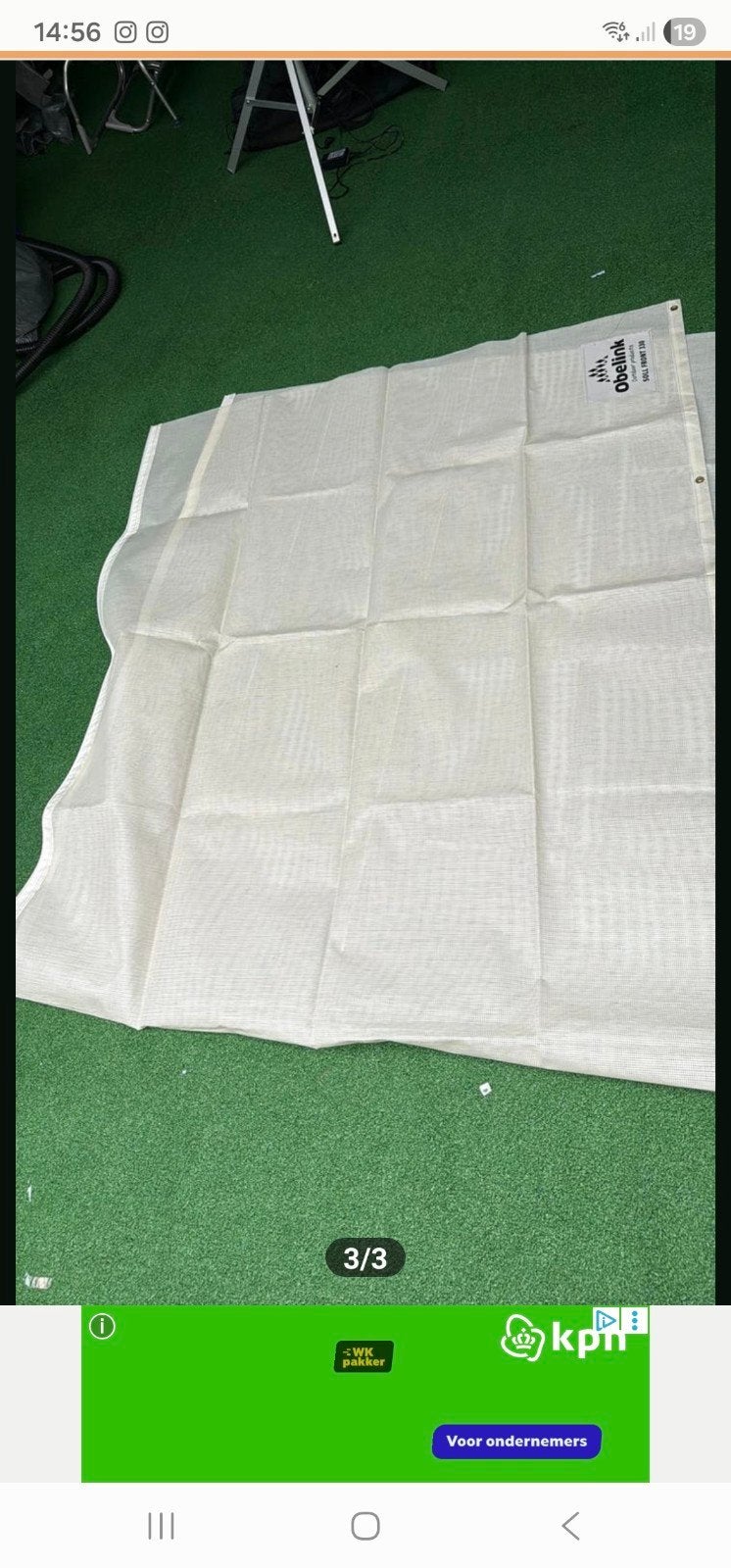 Te koop schaduwdoek, Caravans en Kamperen, Ophalen of Verzenden, Zo goed als nieuw