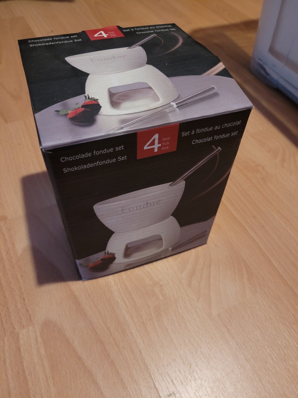 Nieuwe chocolade fondueset - 4-delig, Ophalen, Nieuw, Waxinelicht, Fondueset