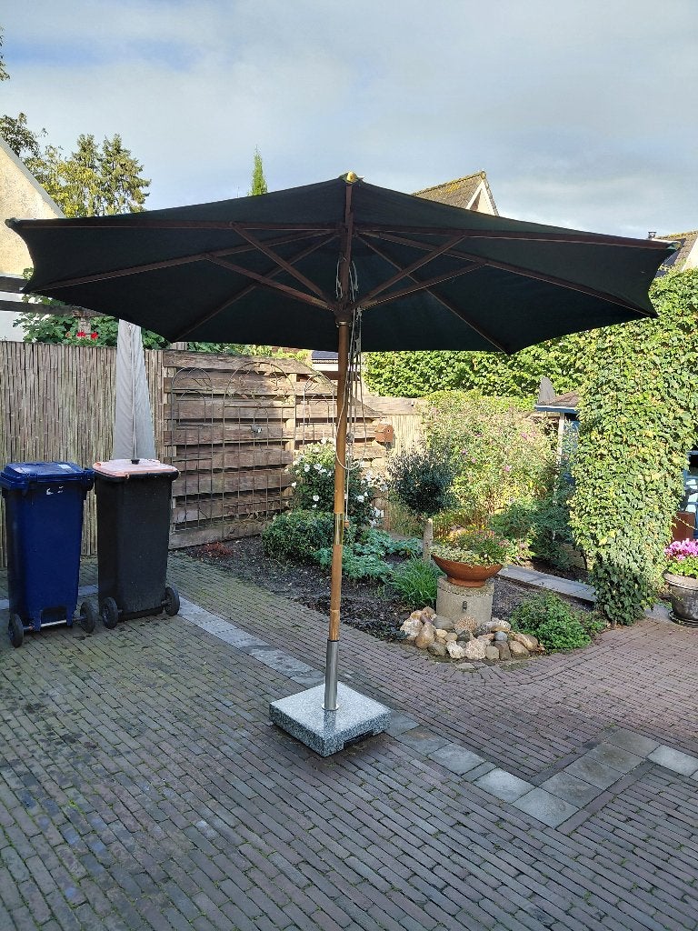 parasol groen, Tuin en Terras, Ophalen, Gebruikt, 2 tot 3 meter, Stokparasol
