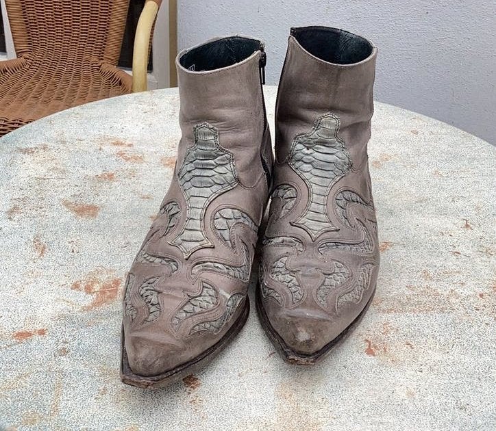 Sendra maat 42 met slangenleren inleg, Ophalen of Verzenden, Bruin, Boots