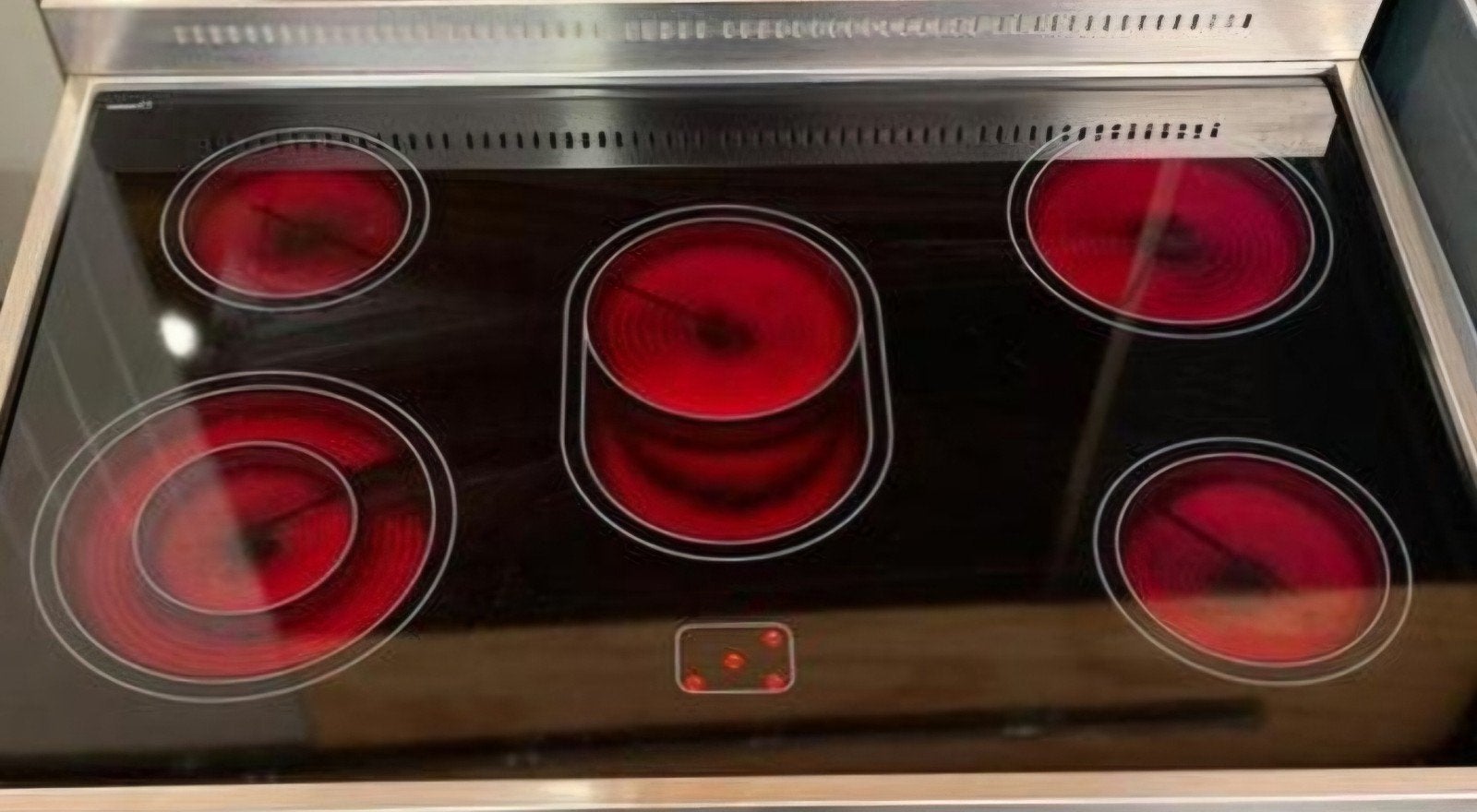 Boretti Fornuis met Keramische Kookplaat en Dubbele Oven, Witgoed en Apparatuur, Fornuizen, Gebruikt, Vrijstaand, Keramisch, 5 kookzones of meer
