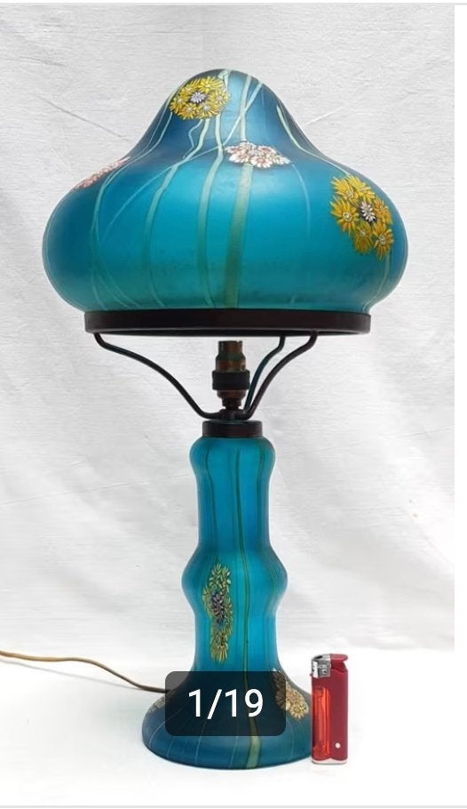 Fratelli Toso - Murano - Millefiori - Paddenstoellamp., Ophalen of Verzenden