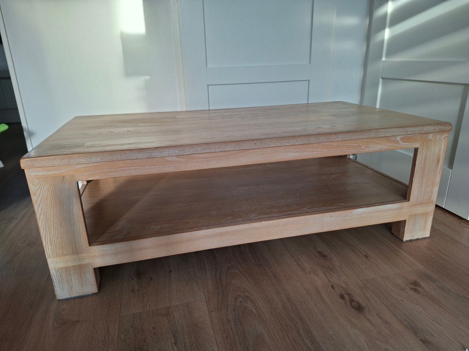 Houten salontafel 135x71, Huis en Inrichting, Ophalen, Gebruikt