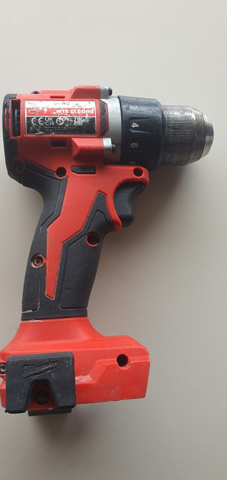 Milwaukee M18 BLDDRC-0 18V accu boor/schroefmachine body, Doe-het-zelf en Verbouw, Ophalen of Verzenden, Gebruikt, Boor- en Schroefmachine