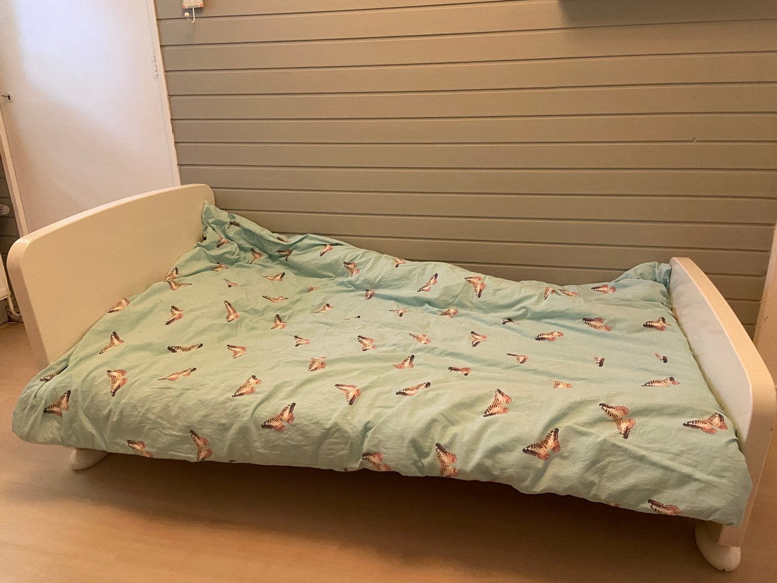 Kinderbed met matras en lattenbodem, Ophalen, Gebruikt, 70 tot 85 cm, Lattenbodem